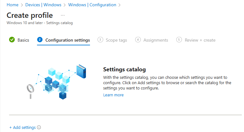 Add Bluetooth settings in Settings Catalog